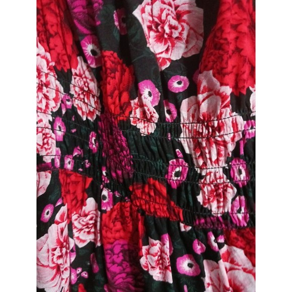 NWT Women's Old Navy Fitted Floral Cami Top Size S (4-6) Blouse Black/Red - Picture 3 of 8